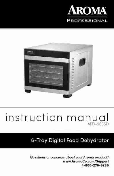 Aroma Food Dehydrator Afd 605 Manual-page_pdf